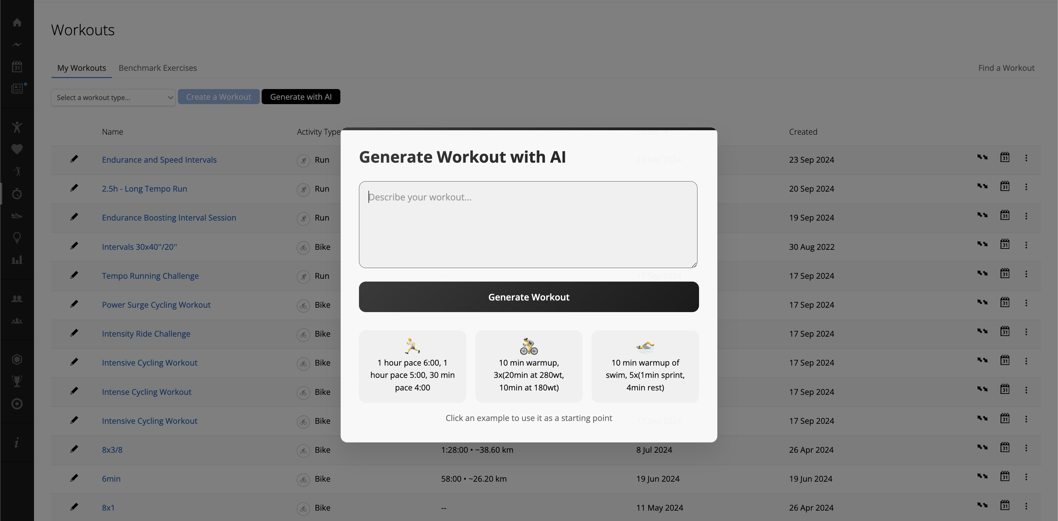 OpenAI Garmin Connect Workout